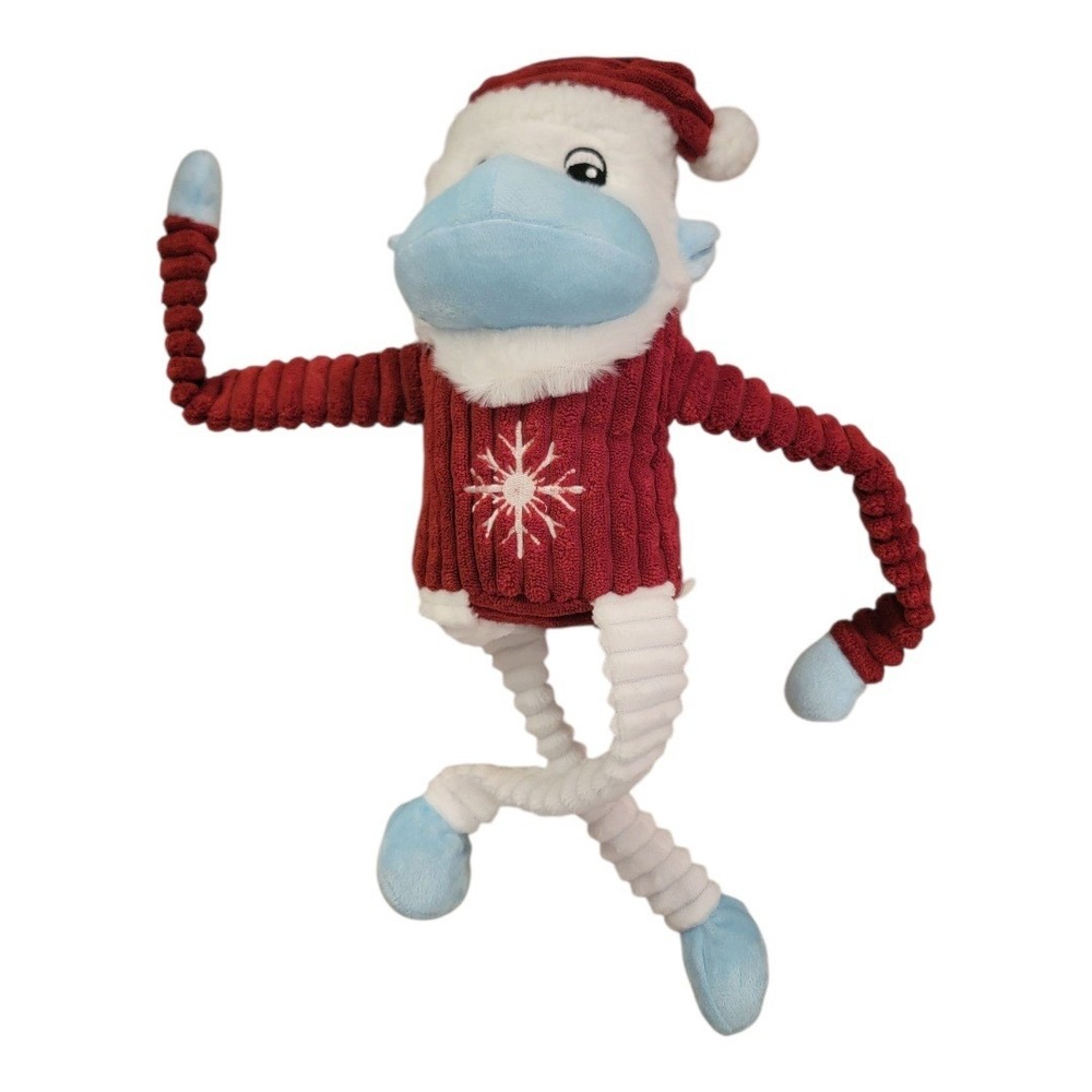 Zippypaws Monkey Plush‎ Toy Snowflake Sweater Santa Hat Festive Fun